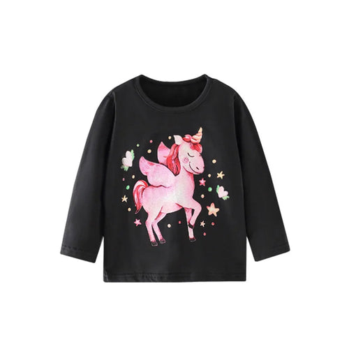 T-shirt fille motif licorne, look de rentrée kawaii