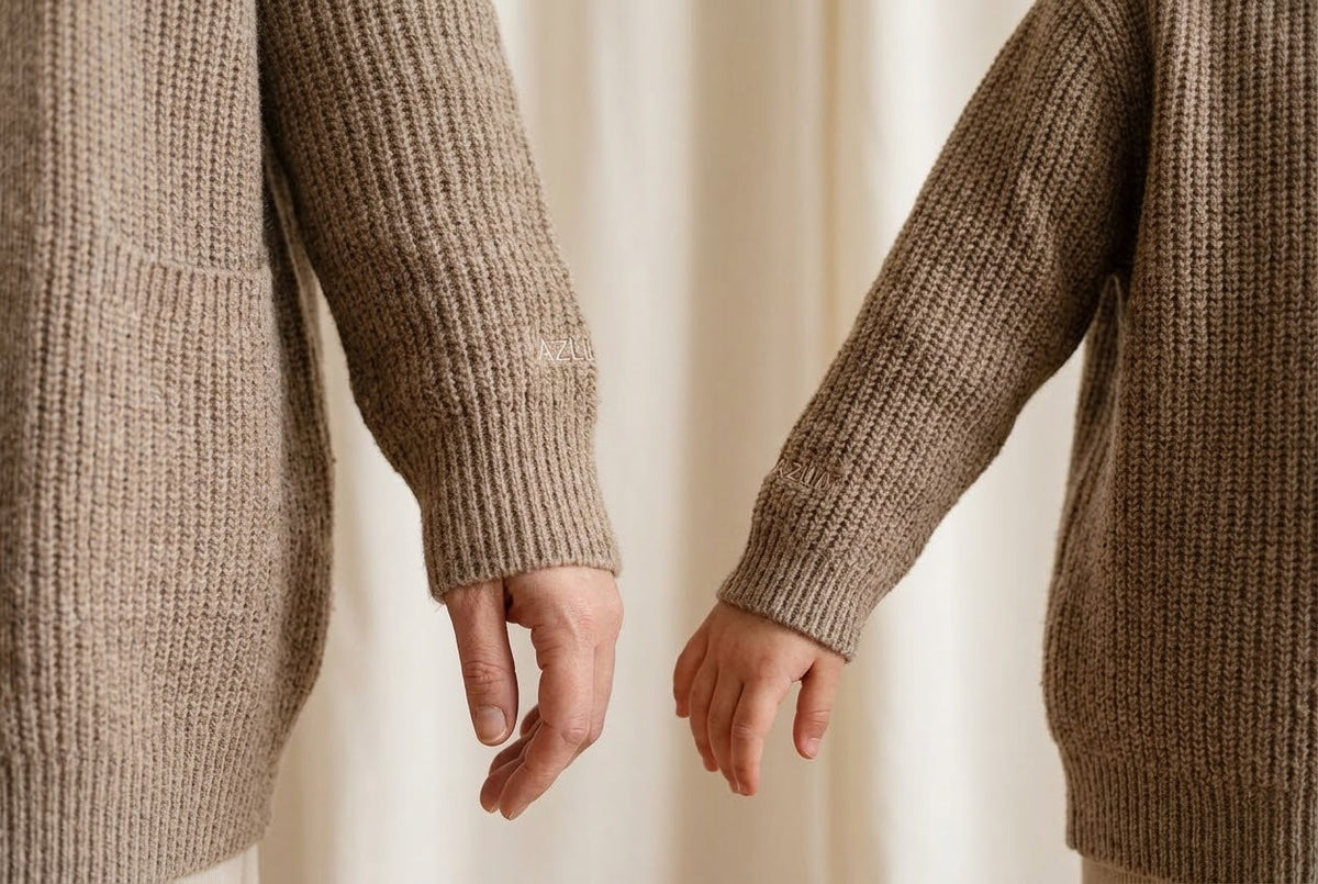 Mains en pulls assortis, collection mère-fille Maison Zaylia