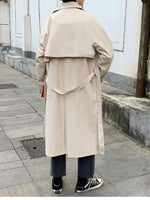 Trench Croisé Col Chemise Manches Longues Homme