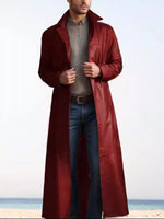 Veste Longue Boutonnée Manches Longues Homme