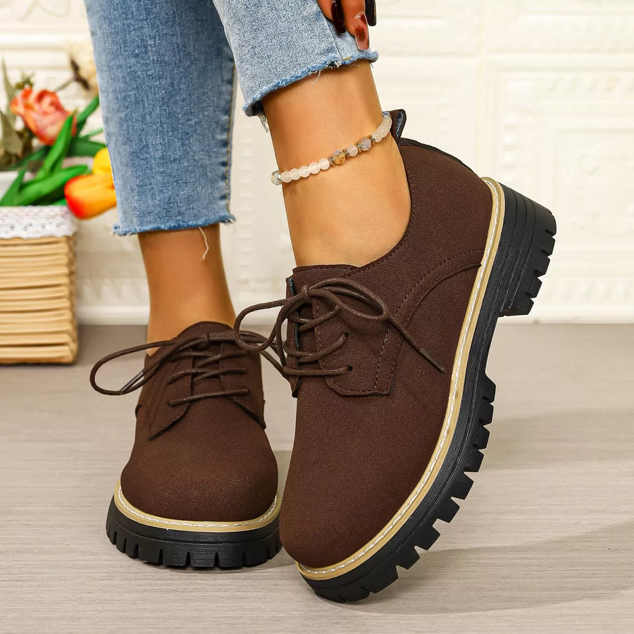 Mocassins À Lacets Plateforme