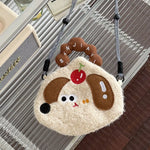 Sac Bandoulière Peluche Motif Cartoon
