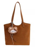 Sac À Main Structuré & Breloque Peluche Amovible