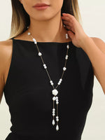 Collier Pendentif Perle & Rose Élégant