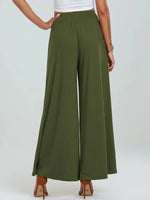 Taille Haute Pantalon Large Avec Poches