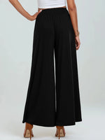 Taille Haute Pantalon Large Avec Poches