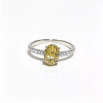 Bague Zircon Ovale Sur Cuivre