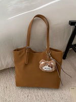Sac À Main Structuré & Breloque Peluche Amovible