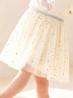 Robe Tulle Licorne Brodée & Volants Fille