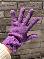 Gants Tricotés Détail Nœud