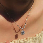 Collier Pendentif Moissanite 2 Carats Argent 925