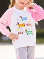 Sweat Manches Raglan Motif Chien Cartoon Enfant