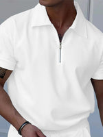 Polo Zippé Manches Courtes Homme