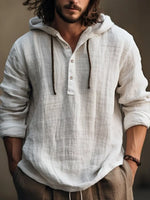 Chemise Hoodie en Lin à Capuche — Style Summer Lounge & Chic Décontracté