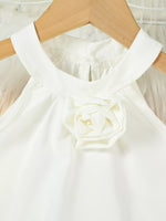 Ensemble Fille « Little Princess » Top Fleur & Jupe-Short Portefeuille — Style Chic & Kawaii Distingué