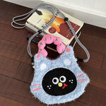 Sac Bandoulière Peluche Motif Cartoon