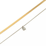 Collier Chaîne Pendentif Minimaliste 2 Pièces