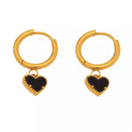 Créoles Plaqué Or 18K Pendentif Cœur