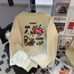 Sweatshirt Léger Coupe Ample Femme — Pullover d'Automne Design Unique (8 Coloris)
