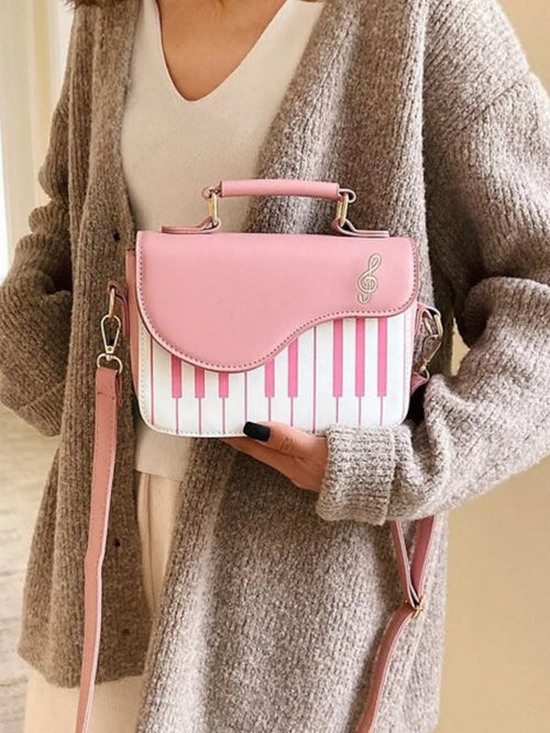 Sac Bandoulière Motif Touches De Piano