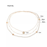 Collier Multi-Rangs Perles & Pièce