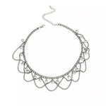 Collier Chaîne Zircon Plaqué Or 18K