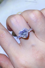 Bague Cœur Moissanite 1 Carat - Serti Delicat