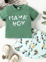 Ensemble T-Shirt " Mama's Boy " & Short Garçon