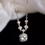 Collier Pendentif Moissanite 2 Carats Argent 925