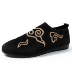 Mocassins Plats Tricot Motif Nuage