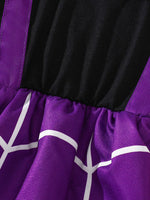 Robe Halloween Toile d'Araignée Col Claudine Fille