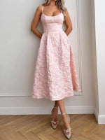 Robe Midi Évasée Texturée