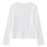 T-Shirt Manches Longues Fille "Sweet Pea & Friends" — Blanc Confettis Pastel
