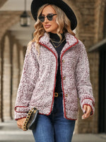 Veste Boutonnée Duveteuse À Poches