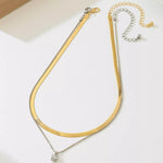 Collier Chaîne Pendentif Minimaliste 2 Pièces