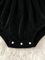 Ensemble Robe Fantôme Velours & Headband Nœud Halloween Fille