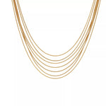 Collier Multi-Rangs Acier Inoxydable