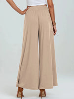 Taille Haute Pantalon Large Avec Poches