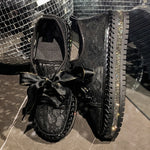 Baskets Basses en Dentelle & Lacets Ruban — Style Chic Kawaii & Glamour