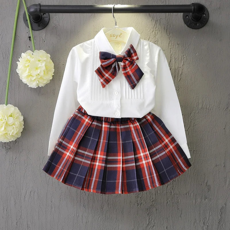Ensemble Tweed Fille - Veste Matelassée & Jupe