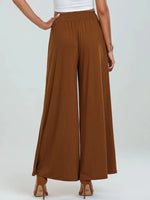 Taille Haute Pantalon Large Avec Poches