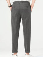 Pantalon Élégant à Pinces & Coupe Droite — Style Business Casual