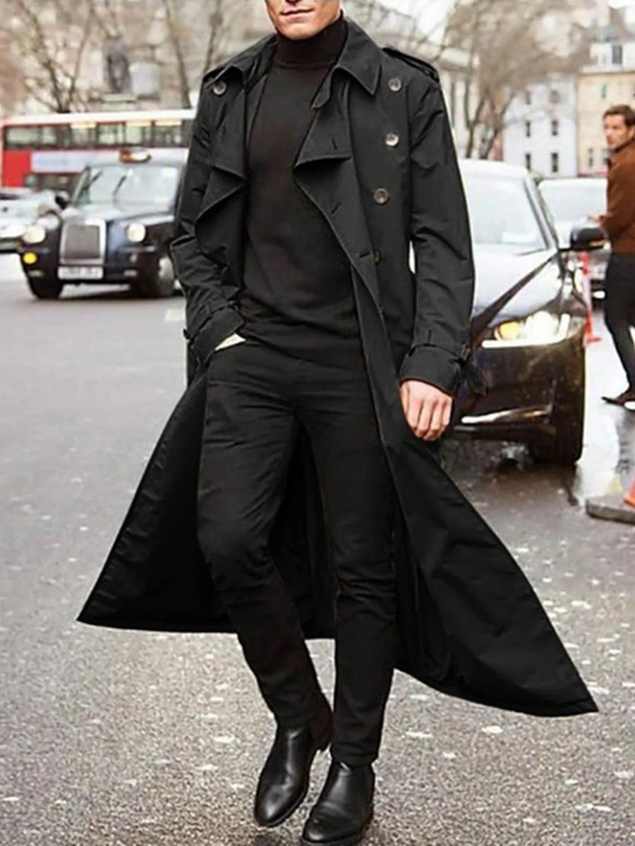 Trench Long Manches Longues Homme