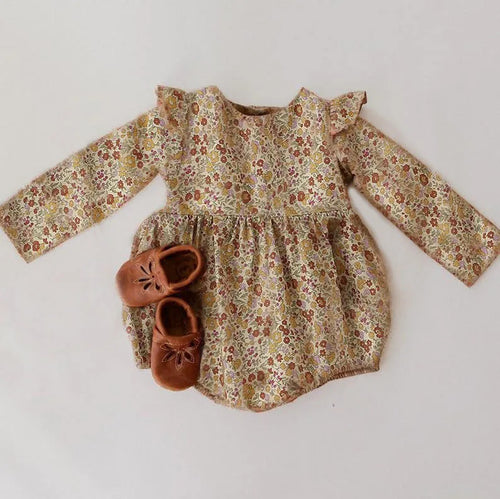 Robe Fleurie Bébé Fille - Manches Longues