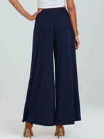 Taille Haute Pantalon Large Avec Poches