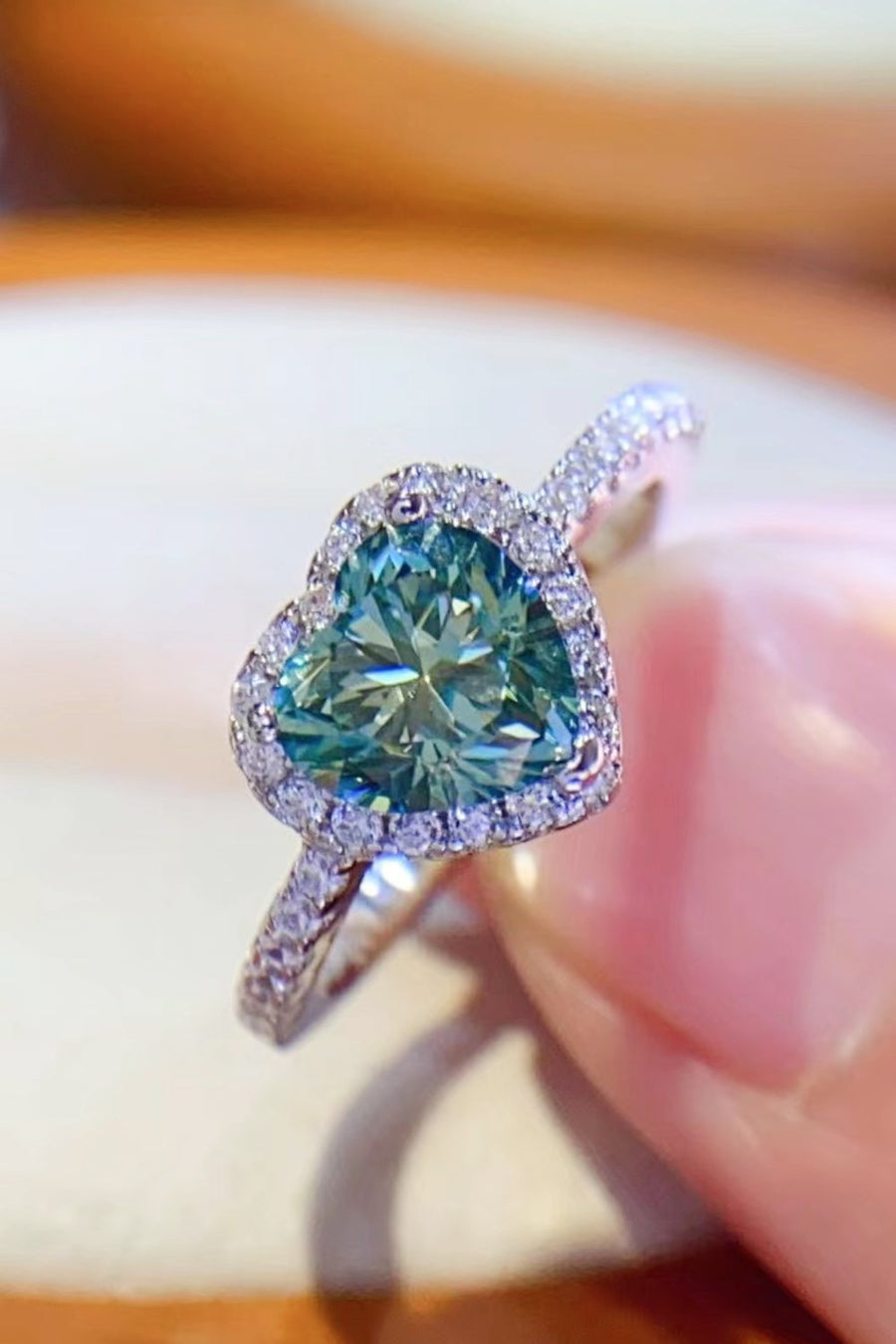 Bague Cœur Moissanite 1 Carat