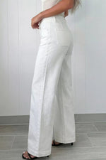 Jean Large Taille Haute Deux Boutons