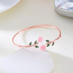 Parure Bague Croisée & Bracelet Plaqué Or Rose