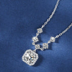 Collier Pendentif Moissanite 2 Carats Argent 925