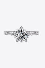 Bague Moissanite 1 Carat - Griffes 6 Points Fines